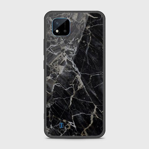 Realme C11 2021 Cover- Black Marble Series - HQ Ultra Shine Premium Infinity Glass Soft Silicon Borders Case