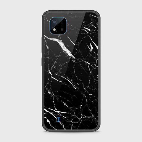 Realme C11 2021 Cover- Black Marble Series - HQ Ultra Shine Premium Infinity Glass Soft Silicon Borders Case