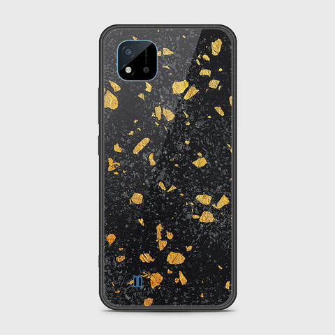 Realme C11 2021 Cover- Black Marble Series - HQ Ultra Shine Premium Infinity Glass Soft Silicon Borders Case