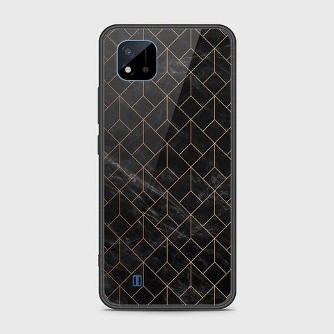 Realme C11 2021 Cover- Black Marble Series - HQ Ultra Shine Premium Infinity Glass Soft Silicon Borders Case