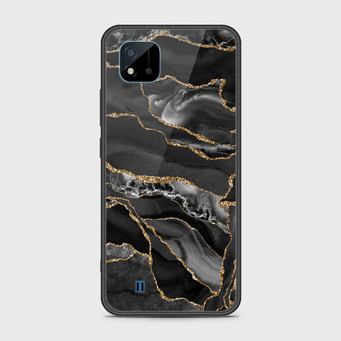 Realme C11 2021 Cover- Black Marble Series - HQ Ultra Shine Premium Infinity Glass Soft Silicon Borders Case