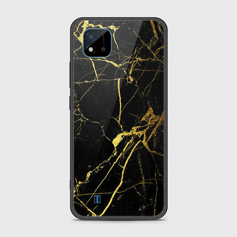 Realme C11 2021 Cover- Black Marble Series - HQ Ultra Shine Premium Infinity Glass Soft Silicon Borders Case