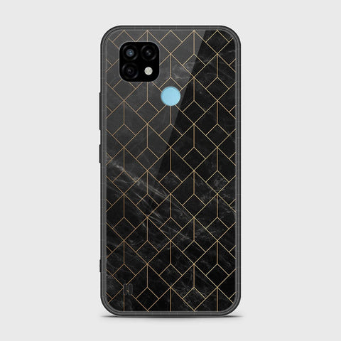 Realme C21 Cover- Black Marble Series - HQ Premium Shine Durable Shatterproof Case