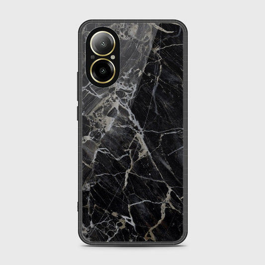 Realme C67 4G Cover- Black Marble Series - HQ Ultra Shine Premium Infinity Glass Soft Silicon Borders Case