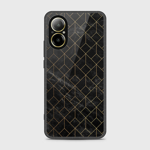 Realme C67 4G Cover- Black Marble Series - HQ Ultra Shine Premium Infinity Glass Soft Silicon Borders Case