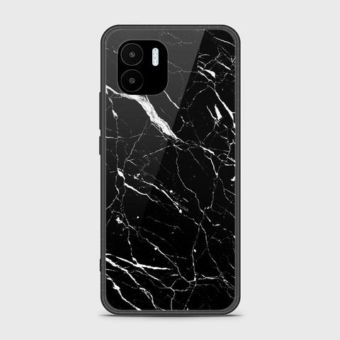 Xiaomi Redmi A2 2023 Cover - Black Marble Series - HQ Ultra Shine Premium Infinity Glass Soft Silicon Borders Case