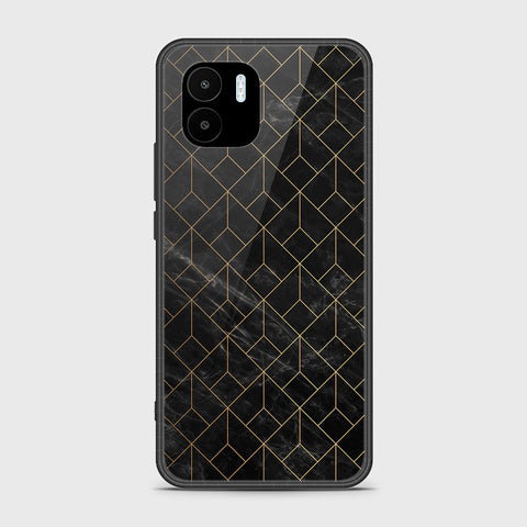Xiaomi Redmi A2 2023 Cover - Black Marble Series - HQ Ultra Shine Premium Infinity Glass Soft Silicon Borders Case