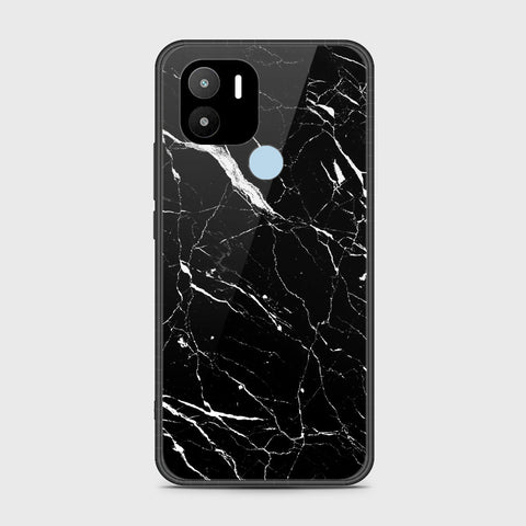 Xiaomi Redmi A1 Plus Cover- Black Marble Series - HQ Ultra Shine Premium Infinity Glass Soft Silicon Borders Case