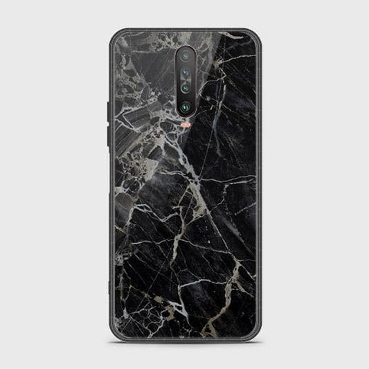 Xiaomi Redmi K30 Cover - Black Marble Series - HQ Ultra Shine Premium Infinity Glass Soft Silicon Borders Case