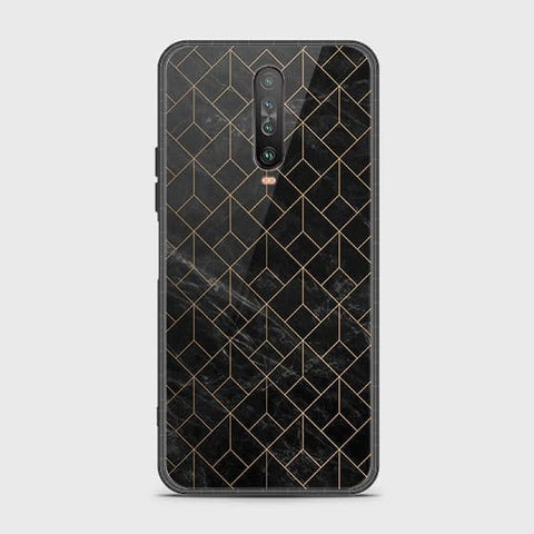 Xiaomi Redmi K30 Cover - Black Marble Series - HQ Ultra Shine Premium Infinity Glass Soft Silicon Borders Case