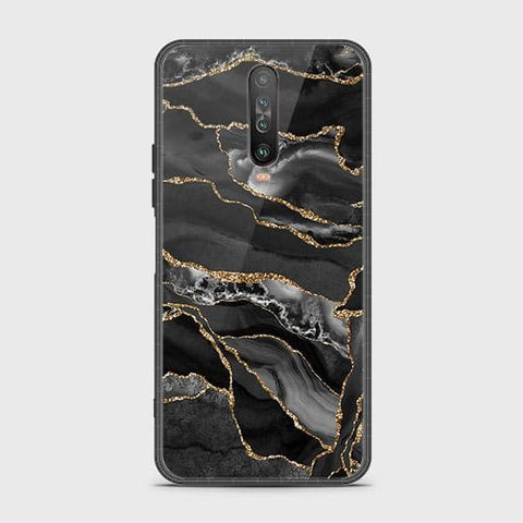 Xiaomi Redmi K30 Cover - Black Marble Series - HQ Ultra Shine Premium Infinity Glass Soft Silicon Borders Case