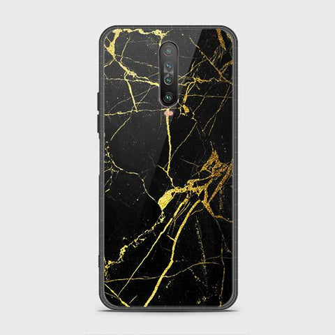 Xiaomi Redmi K30 Cover - Black Marble Series - HQ Ultra Shine Premium Infinity Glass Soft Silicon Borders Case