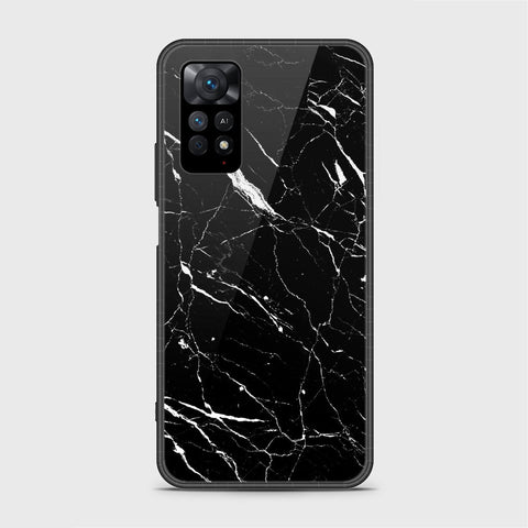 Xiaomi Redmi Note 11 Cover- Black Marble Series - HQ Ultra Shine Premium Infinity Glass Soft Silicon Borders Case