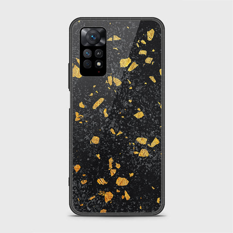 Xiaomi Redmi Note 11 Cover- Black Marble Series - HQ Ultra Shine Premium Infinity Glass Soft Silicon Borders Case