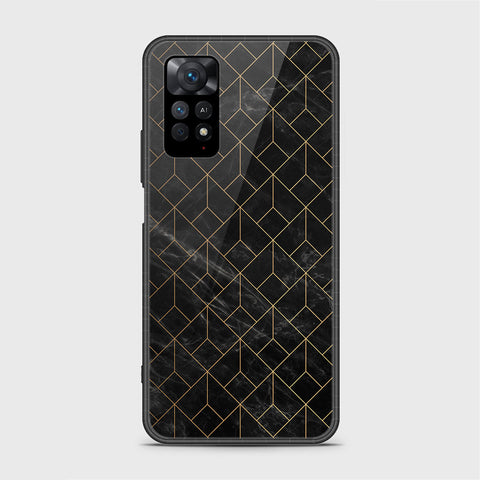 Xiaomi Redmi Note 11 Cover- Black Marble Series - HQ Ultra Shine Premium Infinity Glass Soft Silicon Borders Case