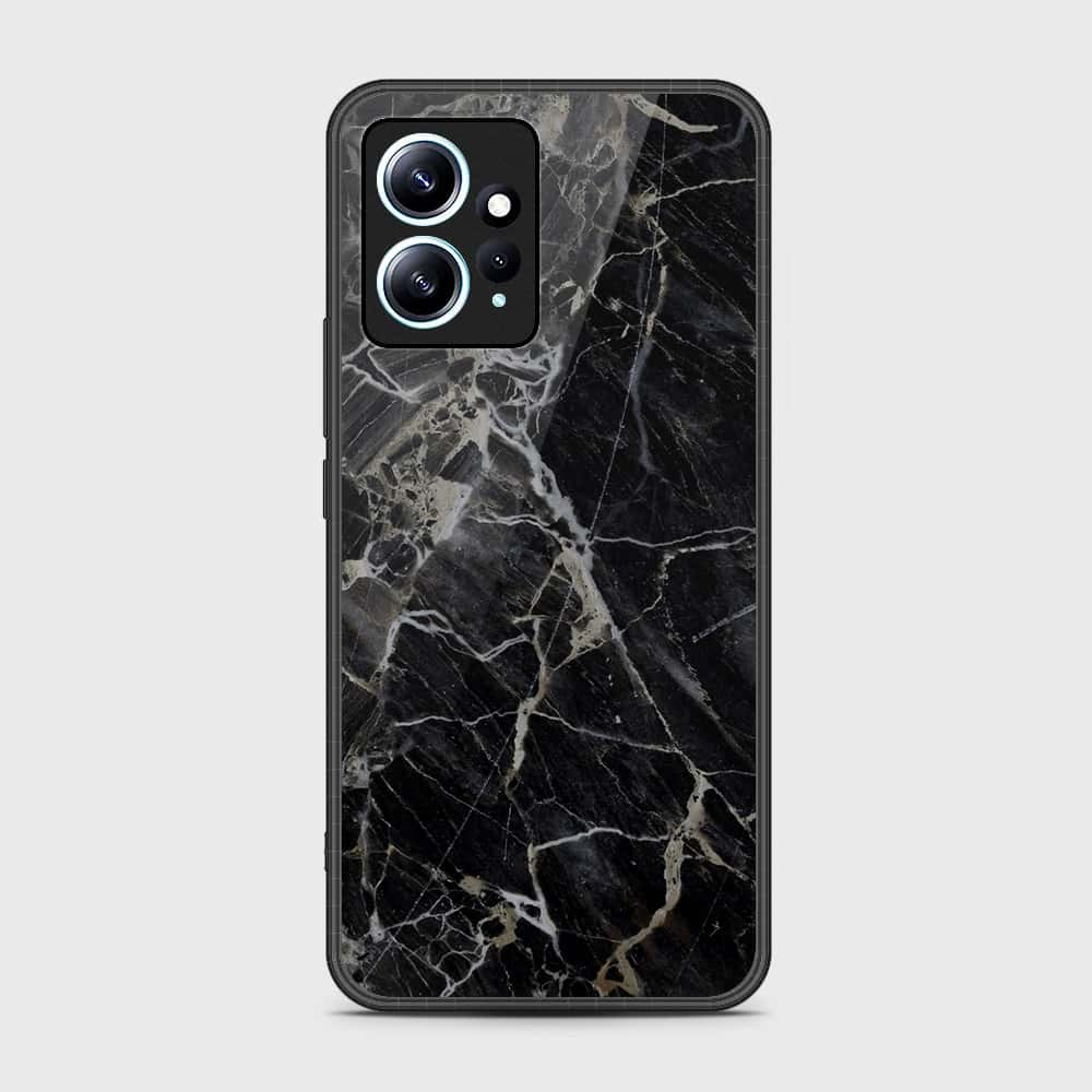 Xiaomi Redmi Note 12 4G Cover- Black Marble Series - HQ Ultra Shine Premium Infinity Glass Soft Silicon Borders Case