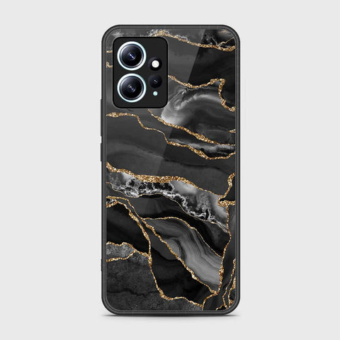 Xiaomi Redmi Note 12 4G Cover- Black Marble Series - HQ Ultra Shine Premium Infinity Glass Soft Silicon Borders Case