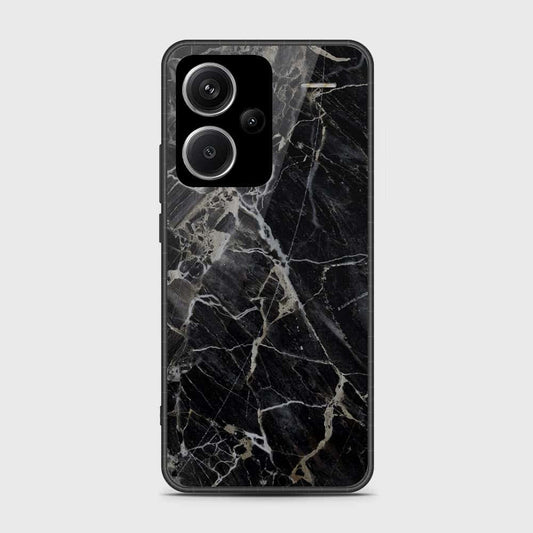 Xiaomi Redmi Note 13 Pro Plus Cover- Black Marble Series - HQ Ultra Shine Premium Infinity Glass Soft Silicon Borders Case