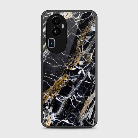 Oppo Reno 10 Pro Plus Cover- Black Marble Series - HQ Ultra Shine Premium Infinity Glass Soft Silicon Borders Case