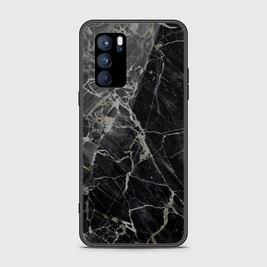 Oppo Reno 6 Pro 5G Cover - Black Marble Series - HQ Ultra Shine Premium Infinity Glass Soft Silicon Borders Case