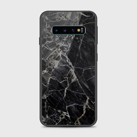 Samsung Galaxy S10 5G Cover- Black Marble Series - HQ Ultra Shine Premium Infinity Glass Soft Silicon Borders Case