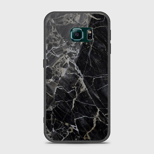 Samsung Galaxy S6 Edge Plus Cover- Black Marble Series - HQ Ultra Shine Premium Infinity Glass Soft Silicon Borders Case