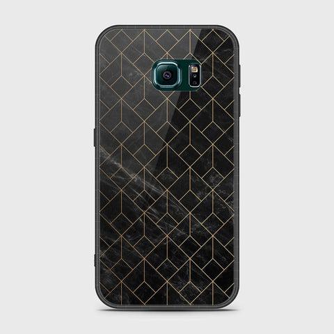 Samsung Galaxy S6 Edge Plus Cover- Black Marble Series - HQ Ultra Shine Premium Infinity Glass Soft Silicon Borders Case