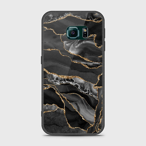 Samsung Galaxy S6 Edge Plus Cover- Black Marble Series - HQ Ultra Shine Premium Infinity Glass Soft Silicon Borders Case