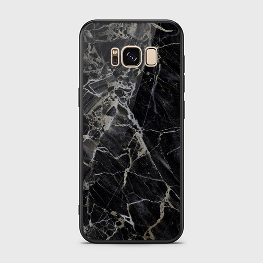 Samsung Galaxy S8 Cover- Black Marble Series - HQ Ultra Shine Premium Infinity Glass Soft Silicon Borders Case