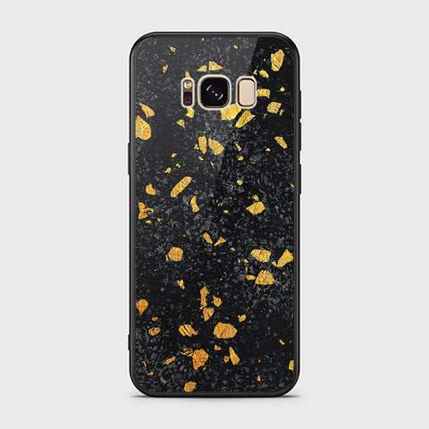 Samsung Galaxy S8 Cover- Black Marble Series - HQ Ultra Shine Premium Infinity Glass Soft Silicon Borders Case