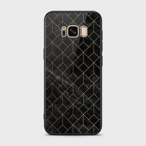 Samsung Galaxy S8 Cover- Black Marble Series - HQ Ultra Shine Premium Infinity Glass Soft Silicon Borders Case