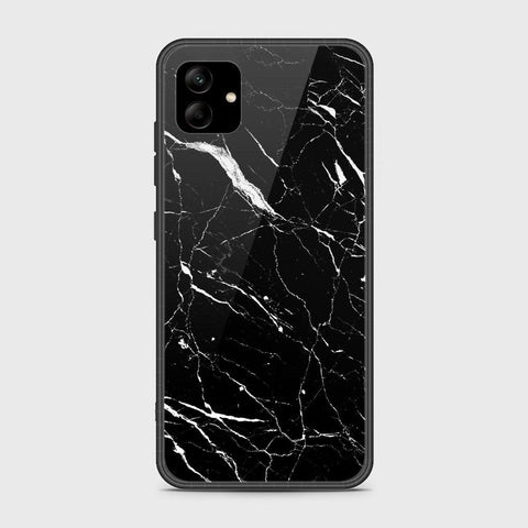 Samsung Galaxy A04e Cover - Black Marble Series - HQ Ultra Shine Premium Infinity Glass Soft Silicon Borders Case