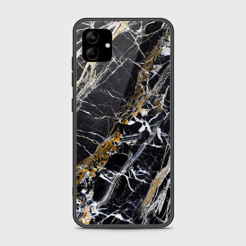 Samsung Galaxy A04e Cover - Black Marble Series - HQ Ultra Shine Premium Infinity Glass Soft Silicon Borders Case