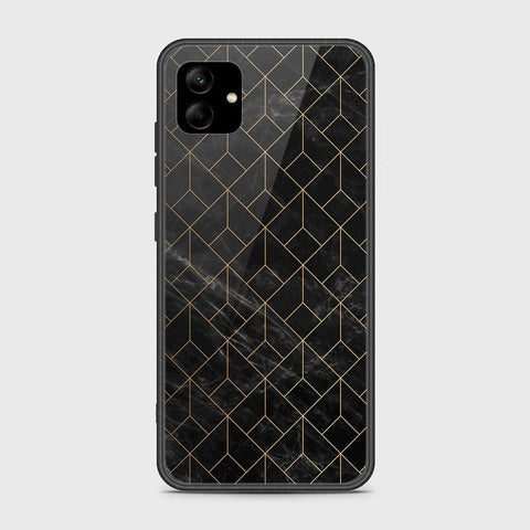 Samsung Galaxy A04e Cover - Black Marble Series - HQ Ultra Shine Premium Infinity Glass Soft Silicon Borders Case