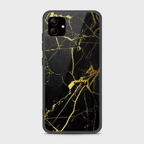 Samsung Galaxy A04e Cover - Black Marble Series - HQ Ultra Shine Premium Infinity Glass Soft Silicon Borders Case