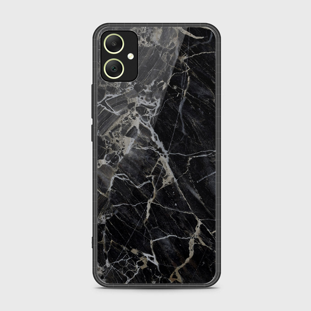 Samsung Galaxy A05 Cover- Black Marble Series - HQ Ultra Shine Premium Infinity Glass Soft Silicon Borders Case