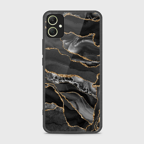 Samsung Galaxy A05 Cover- Black Marble Series - HQ Ultra Shine Premium Infinity Glass Soft Silicon Borders Case