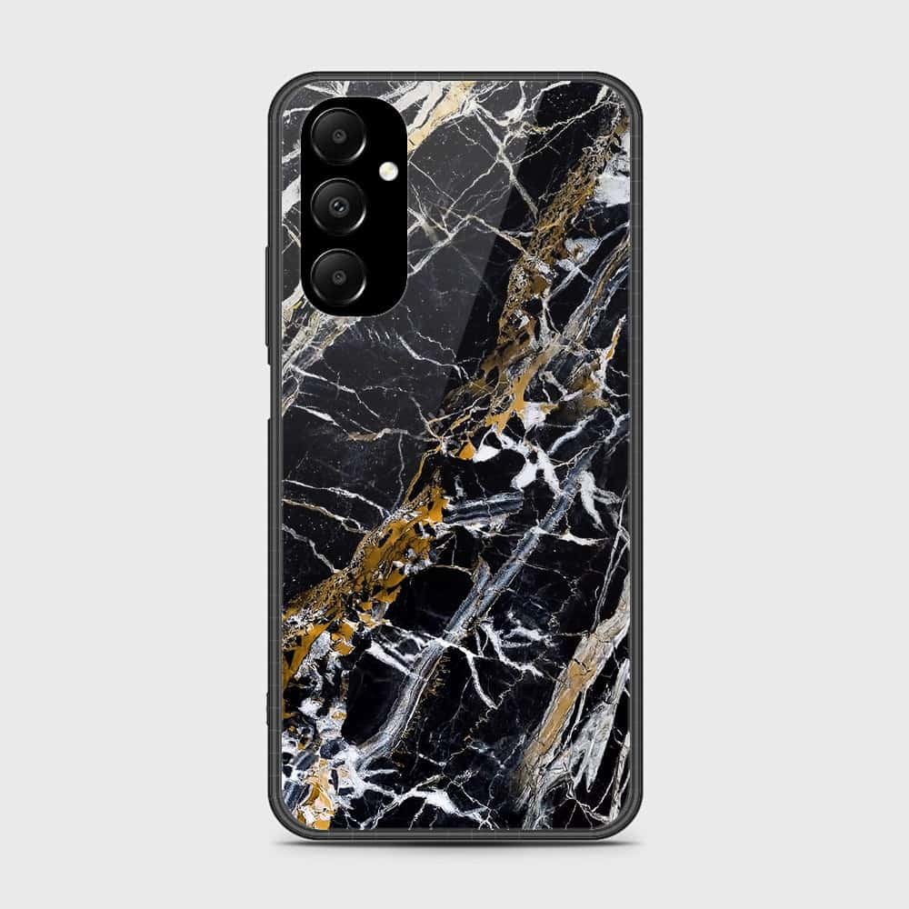 Samsung Galaxy A05s Cover- Black Marble Series - HQ Ultra Shine Premium Infinity Glass Soft Silicon Borders Case