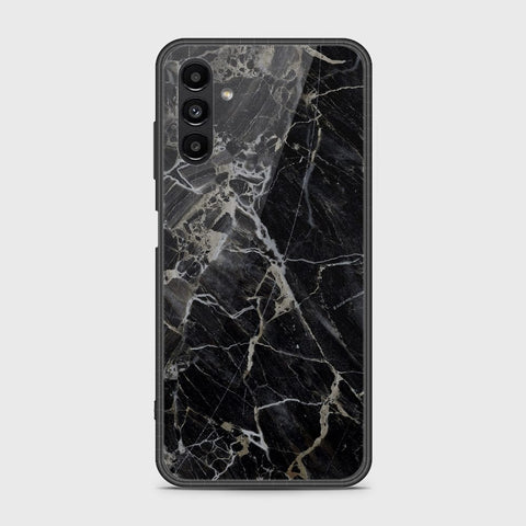 Samsung Galaxy A13 5G Cover- Black Marble Series - HQ Ultra Shine Premium Infinity Glass Soft Silicon Borders Case