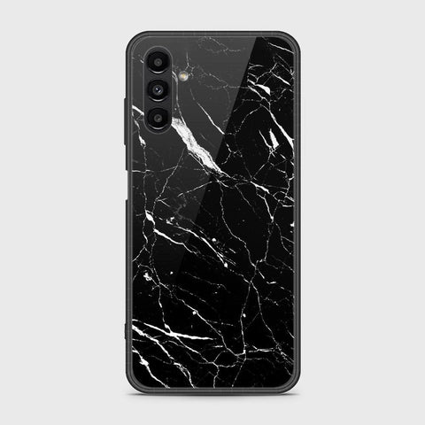 Samsung Galaxy A04s Cover- Black Marble Series - HQ Ultra Shine Premium Infinity Glass Soft Silicon Borders Case