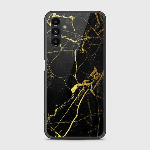 Samsung Galaxy A04s Cover- Black Marble Series - HQ Ultra Shine Premium Infinity Glass Soft Silicon Borders Case