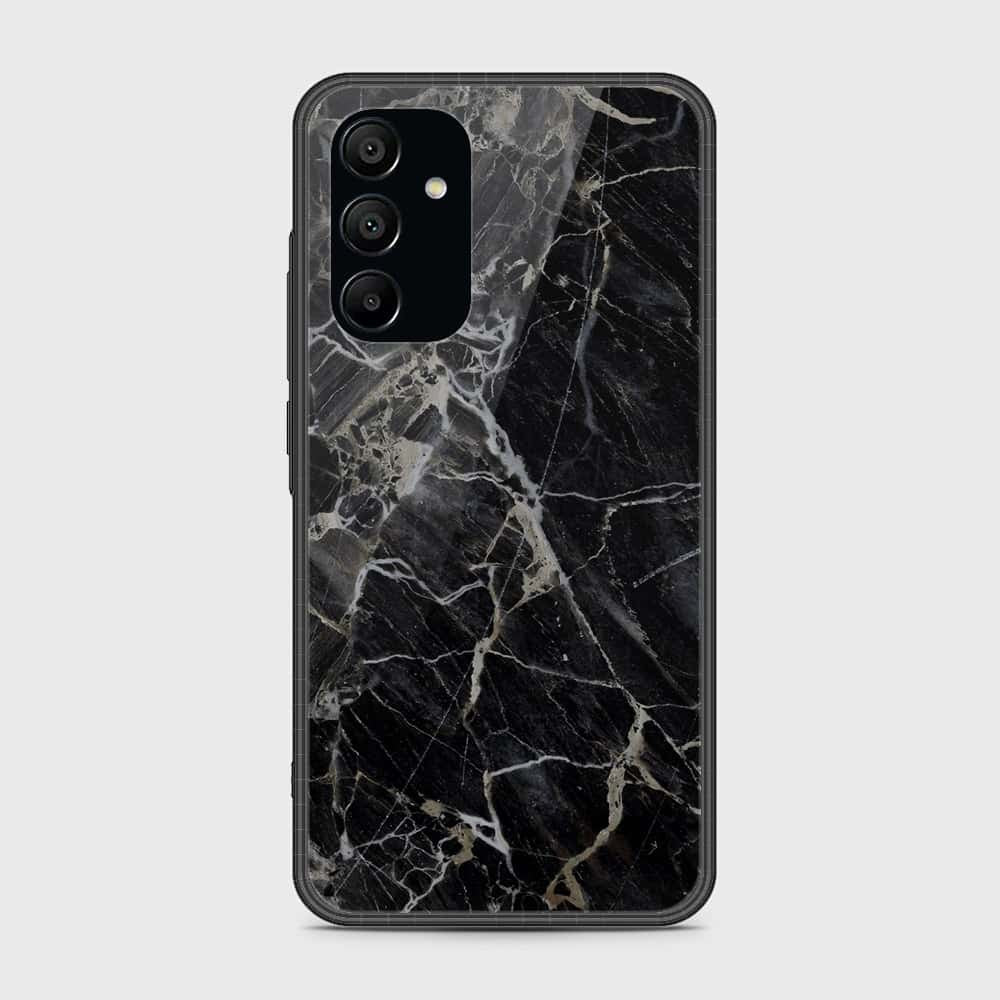 Samsung Galaxy A15 4G Cover- Black Marble Series - HQ Ultra Shine Premium Infinity Glass Soft Silicon Borders Case