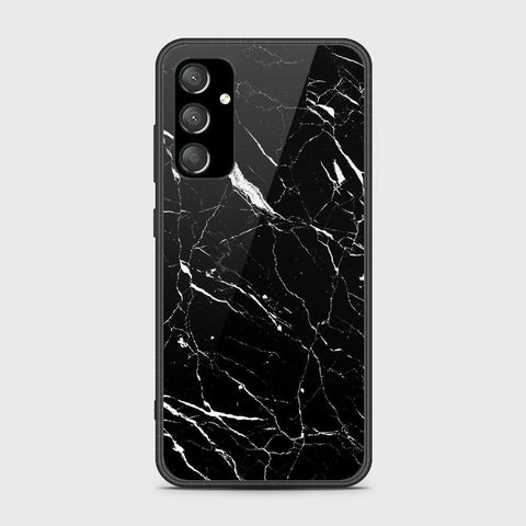 Samsung Galaxy A54 5G Cover- Black Marble Series - HQ Ultra Shine Premium Infinity Glass Soft Silicon Borders Case