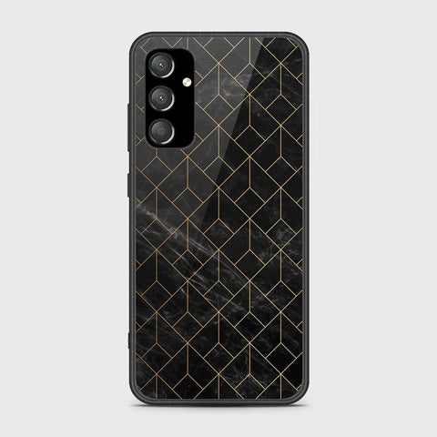 Samsung Galaxy A54 5G Cover- Black Marble Series - HQ Ultra Shine Premium Infinity Glass Soft Silicon Borders Case