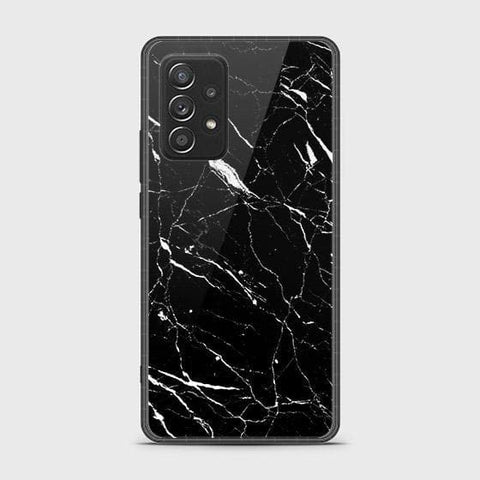 Samsung Galaxy A52s 5G Cover - Black Marble Series - HQ Ultra Shine Premium Infinity Glass Soft Silicon Borders Case