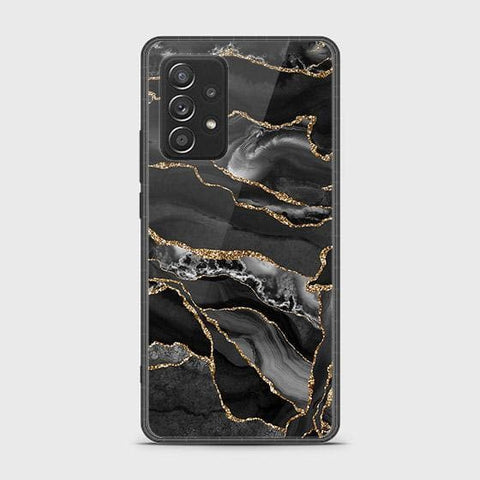 Samsung Galaxy A52s 5G Cover - Black Marble Series - HQ Ultra Shine Premium Infinity Glass Soft Silicon Borders Case