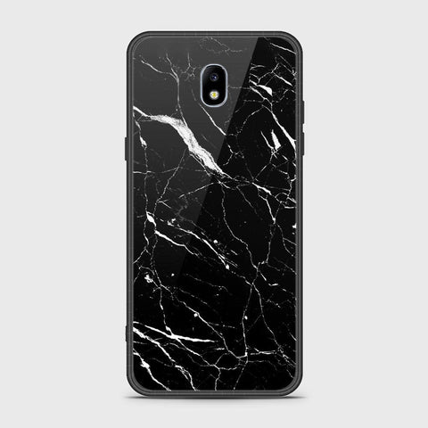 Samsung Galaxy J7 Pro / J7 2017 / J730 Cover - Black Marble Series - HQ Ultra Shine Premium Infinity Glass Soft Silicon Borders Case