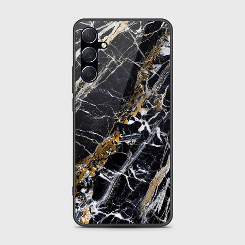 Samsung Galaxy M34 5G Cover- Black Marble Series - HQ Ultra Shine Premium Infinity Glass Soft Silicon Borders Case
