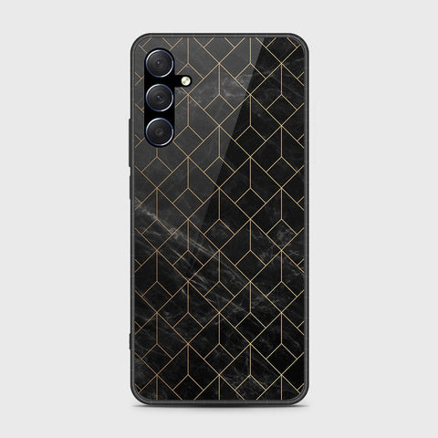 Samsung Galaxy M34 5G Cover- Black Marble Series - HQ Ultra Shine Premium Infinity Glass Soft Silicon Borders Case