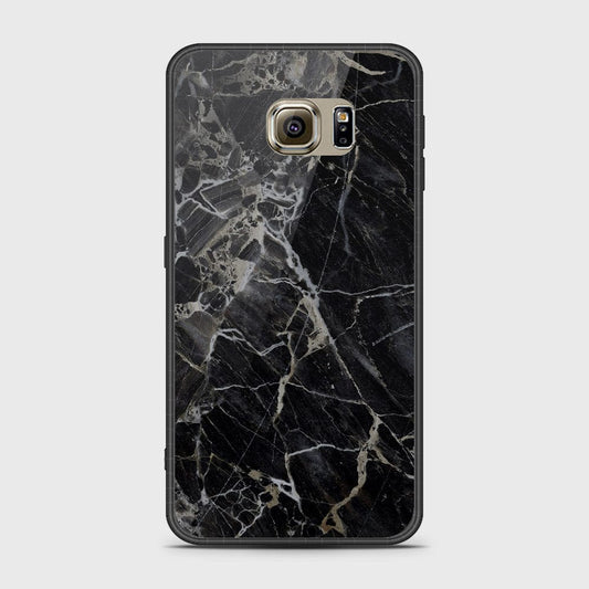 Samsung Galaxy S6 Cover- Black Marble Series - HQ Ultra Shine Premium Infinity Glass Soft Silicon Borders Case